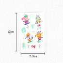 20 PCS Waterproof Anti-Sweat Children Cute Cartoon Animal Tattoo Stickers(EC-583)