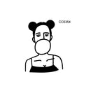 50 PCS Bad Girl Waterproof Dark Tattoo Stickers(CC6354)