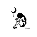 50 PCS Bad Girl Waterproof Dark Tattoo Stickers(CC6365)