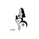 50 PCS Bad Girl Waterproof Dark Tattoo Stickers(CC6366)
