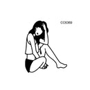 50 PCS Bad Girl Waterproof Dark Tattoo Stickers(CC6369)