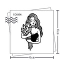 50 PCS Bad Girl Waterproof Dark Tattoo Stickers(CC6365)