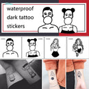 50 PCS Bad Girl Waterproof Dark Tattoo Stickers(CC6371)