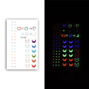 10 PCS Waterproof Color Luminous Tattoo Sticker Face Sticker(EX-005)