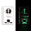 10 PCS Waterproof Color Luminous Tattoo Sticker Face Sticker(EX-023)