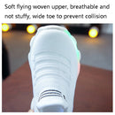 LED Light Children Shoes Flying Woven Luminous Sports Children Shoes, Size: 25(White)