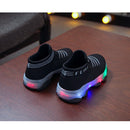 LED Light Children Shoes Flying Woven Luminous Sports Children Shoes, Size: 25(White)