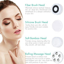 SK0306B 4-In-1 Electric Facial Cleansing Brush To Clean Pores And Blackheads Makeup Remover Brush Waterproof Silicone Cleansing Instrument(White)