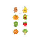 20 PCS Waterproof Painted Fruits Vegetables Plants Children Tattoo Stickers(EC-551)
