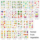 20 PCS Waterproof Painted Fruits Vegetables Plants Children Tattoo Stickers(EC-532)