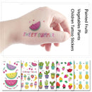 20 PCS Waterproof Painted Fruits Vegetables Plants Children Tattoo Stickers(EC-531)