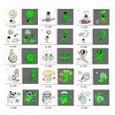 20 PCS Children Waterproof Space Luminous Tattoo Stickers(Ci-102)