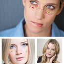 10 PCS Hot Stamping Waterproof Music Festival Face Tattoo Sticker(VS-004)