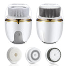 Electric Waterproof Cleansing Instrument Multi-Function Charging Beauty Instrument(Cold Metal White)
