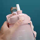 1.1L Portable Large Belly Water Cup High Temperature & Drop Resistant Straw Cup(Gradient Purple Blue)