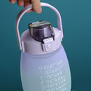 1.1L Portable Large Belly Water Cup High Temperature & Drop Resistant Straw Cup(Gradient Orange)