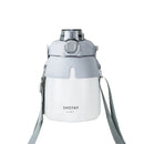 SHOTAY ST-8063 Children Big Belly Water Cup Stainless Steel Vacuum Flask Cute Strap Water Bottle(Gray)