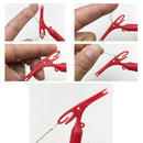 2 PCS 3 In 1 Knotted And Tied Fishing Hook Fishing Tool Multifunctional Hook Retractor(Red Handle)