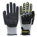 ROTOSAFETY RZT-HFZ20 Shock-Proof Anti-Smashing Anti-Cutting Anti-Collision Gloves TPR Mechanical Maintenance Fire Rescue Miners Mining Anti-Stab Gloves, Size: XL