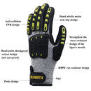 ROTOSAFETY RZT-HFZ20 Shock-Proof Anti-Smashing Anti-Cutting Anti-Collision Gloves TPR Mechanical Maintenance Fire Rescue Miners Mining Anti-Stab Gloves, Size: XL