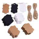 2 Packs Gift Packaging Tag With Twine(100 PCS/Pack White)