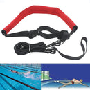 Swimming Resistance Strength Training Equipment Elastic Rope Swimming Training Belt Set(Red)