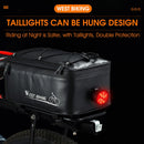 WEST BIKING Electric Bike Back Seat Driving Bag Mountain Bike Riding Waterproof Storage Bag(Black)