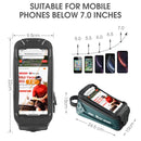 WEST BIKING 2.5L Bicycle Front Beam Mobile Phone Touch Screen Hard Shell Bag(Black)