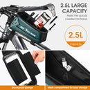 WEST BIKING 2.5L Bicycle Front Beam Mobile Phone Touch Screen Hard Shell Bag(Dark Green)