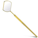 3 PCS Eyelash Extension Handheld Inspection Mirror Rectangular Lens Anti-Warping Root Anti-Fog Mirror Eyelash Mirror, Color Classification: Golden