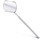 3 PCS Eyelash Extension Handheld Inspection Mirror Rectangular Lens Anti-Warping Root Anti-Fog Mirror Eyelash Mirror, Color Classification: Silver