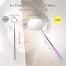 3 PCS Eyelash Extension Handheld Inspection Mirror Rectangular Lens Anti-Warping Root Anti-Fog Mirror Eyelash Mirror, Color Classification: Silver