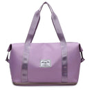 Travel Bag Large Capacity One-Shoulder Handbag Sports Gym Bag Dry And Wet Separation Duffel Bag(Taro Purple)