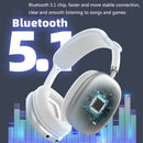 P9 Bluetooth 5.1 Subwoofer Wireless Headset Support AUX / TF Card(Blue)