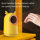 xl-001 Home Heater Mini Desktop Hot Air Blower, EN Plug(Yellow)