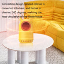 xl-001 Home Heater Mini Desktop Hot Air Blower, EN Plug(Yellow)