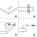 Solar Photovoltaic Plastic Bracket ABS Photovoltaic Car Roof Waterproof Junction Box(White)