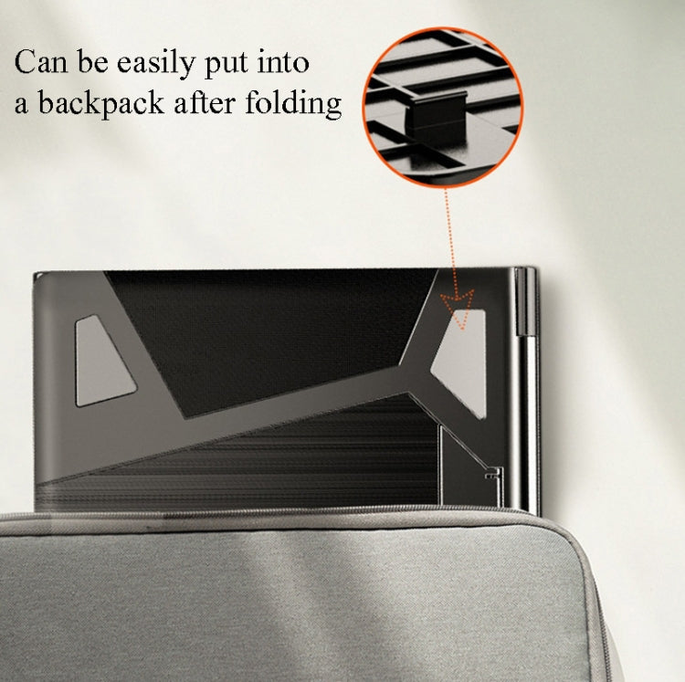 N5 Laptop Stand Portable Double-Layer Multi-Gear Adjustment Heightening Folding Plastic Heat Dissipation Bracket(Elegant Black)