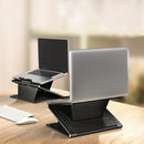 N5 Laptop Stand Portable Double-Layer Multi-Gear Adjustment Heightening Folding Plastic Heat Dissipation Bracket(Elegant Black)