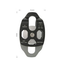 XINDA XD-8613 Outdoor Rock Climbing Jungle Rope Overhead Crossing Side Plate Double Pulley(Red )