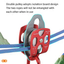 XINDA XD-8613 Outdoor Rock Climbing Jungle Rope Overhead Crossing Side Plate Double Pulley(Red )