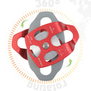 XINDA XD-8613 Outdoor Rock Climbing Jungle Rope Overhead Crossing Side Plate Double Pulley(Red )