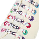 Lazy Non-Tying Silicone Elastic Colored Shoelaces(Color 9)