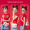 DIY Cute Cartoon Waterproof Kids Messenger Bag(Pink)