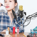 BM800 Condenser Microphone Set With USB Sound Card(Black And Black Net)