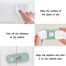 4 PCS Children Anti-pinch Hand-opening Door Safety Lock(Light Gray)