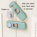 4 PCS Children Anti-pinch Hand-opening Door Safety Lock(Light Gray)