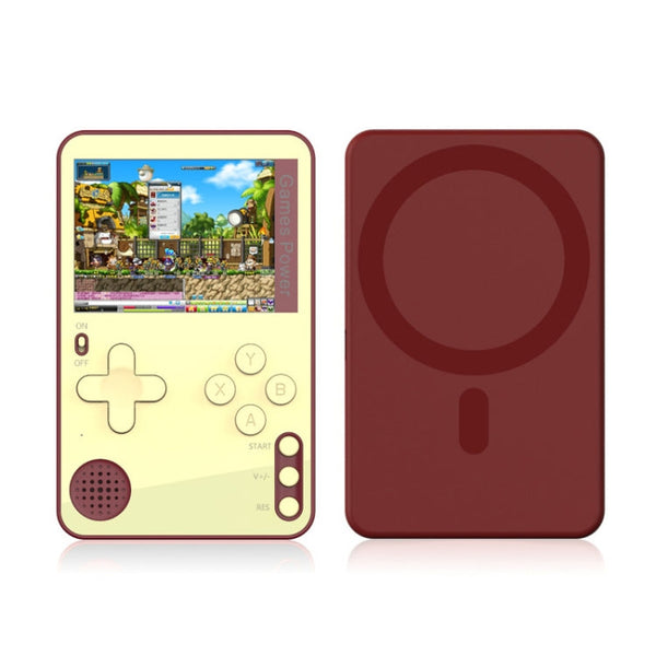 K10 2.4 inch Screen Ultra-Thin Card Magnetic Retro Handheld Game Console Built-in 500 Games(Red)