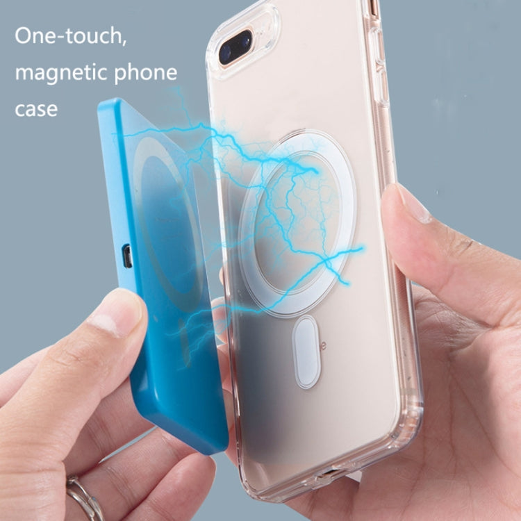 K10 2.4 inch Screen Ultra-Thin Card Magnetic Retro Handheld Game Console Built-in 500 Games(Blue)