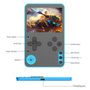 K10 2.4 inch Screen Ultra-Thin Card Magnetic Retro Handheld Game Console Built-in 500 Games(Blue)